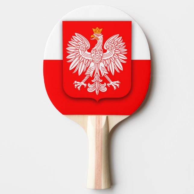 Polska Flagga Vm 2022 Fotbollssoccer Polska Pingisracket (Framsidan)