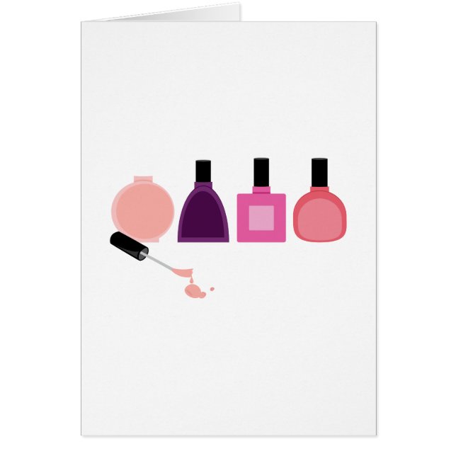 Polska flaskor för nagel hälsningskort (Framsidan)