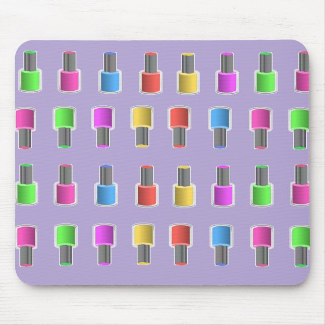 Polska flaskor Mousepad för färgrik lavendelnagel Musmatta (Framsidan)