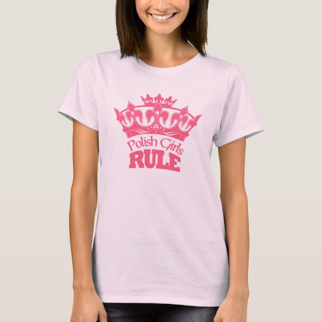Polska flickor härskar t-shirt (Framsida)