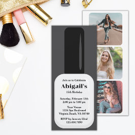 Polska födelsedagen i trendiget Modern White & Bla Inbjudningar