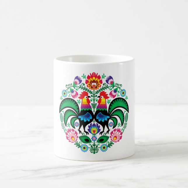 Polska folk Art Tupp Design Mugg (Center)