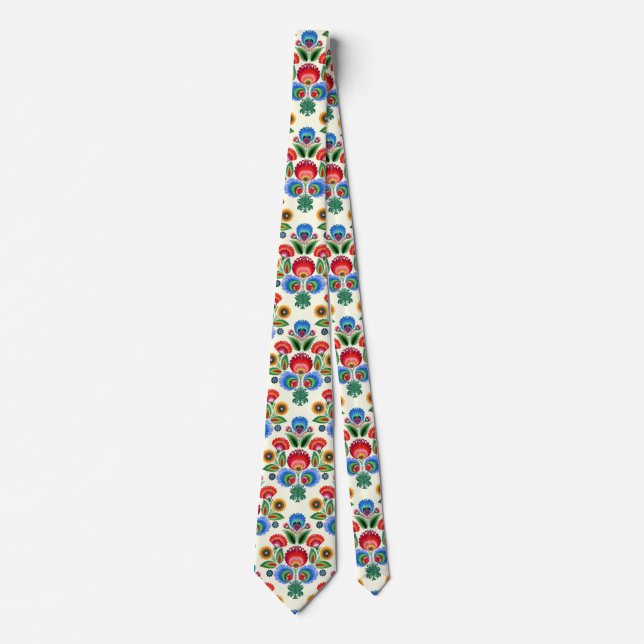 Polska Folkblommor Slips (Framsida)