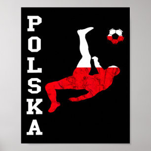 Polska Fotbollslag Polska Stolthet Polska Rötter P Poster