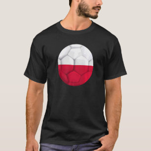 Polska fotbollsmatchen mot fotboll i Flagga, polsk T Shirt