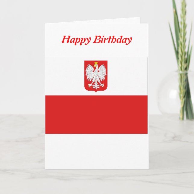 Polska grattis på födelsedagen-kort kort (Framsida)
