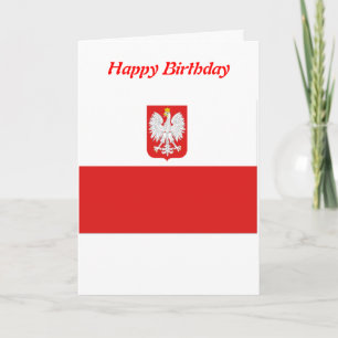 Polska grattis på födelsedagen-kort kort