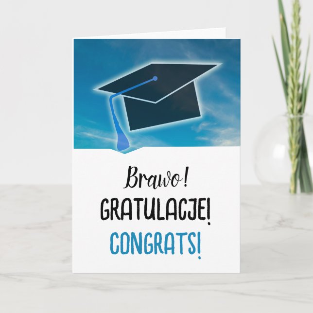 Polska Grattisar i polska Studenten Card Kort (Framsida)