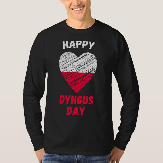 Polska Heart Lycklig Dyngus Day Polska Polen 2022 T Shirt (Framsida)