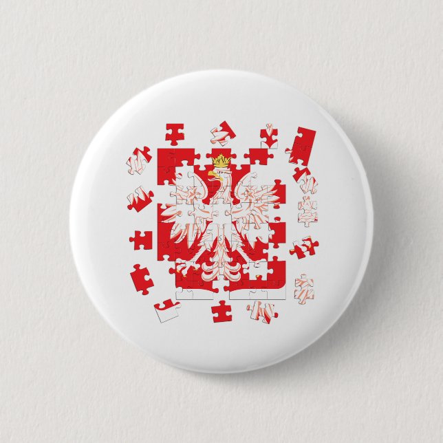 Polska Heritage Puzzle Knapp (Framsida)