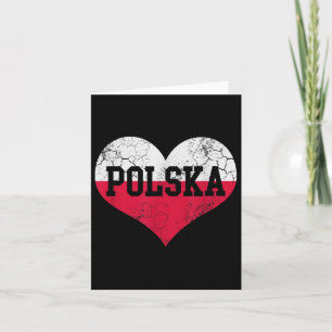 Polska Hjärtflagga Polen Polska Familjearv Vi Kort
