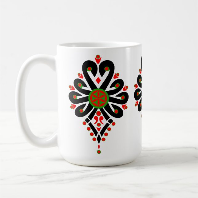 Polska höglandslandsbor mönster - Parzenica Kaffemugg (Vänster)