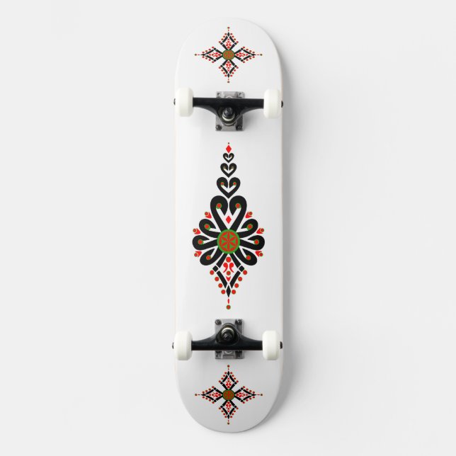Polska höglandslandsbor mönster - Parzenica Mini Skateboard Bräda 18,5 Cm (Framsida)