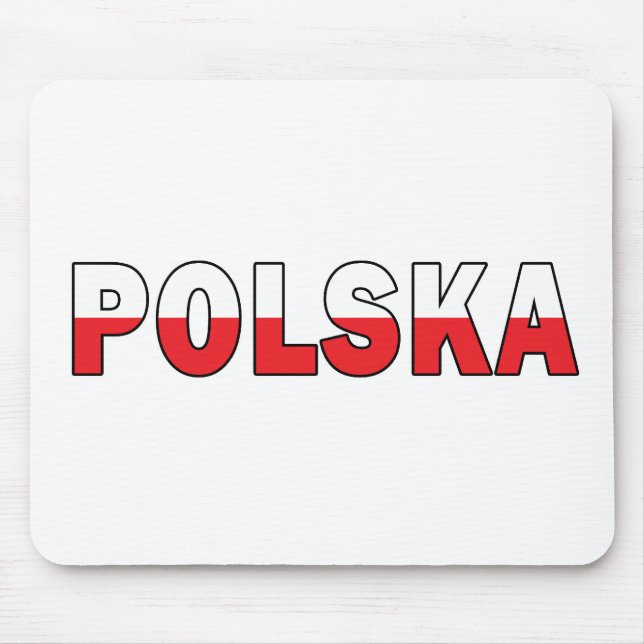 Polska i polska Flagga Färg Musmatta (Framsidan)