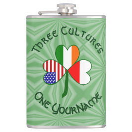 Polska Ireland American Shamrock Flagga Personlig Fickplunta