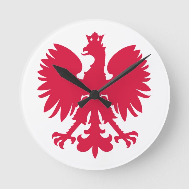 Polska Jacka av Arm Eagle Rund Klocka (Framsida)