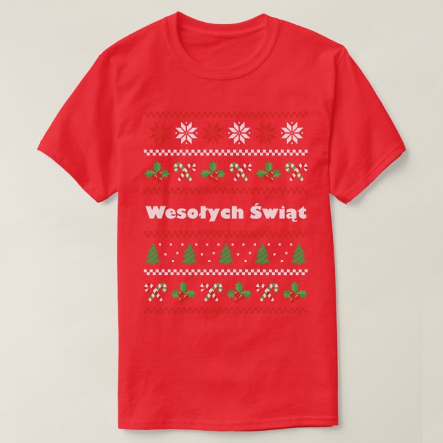 Polska julen Wesolych Swiat T Shirt (Design framsida)
