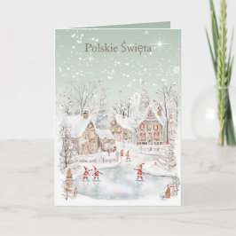 Polska julvinterhus helgkort