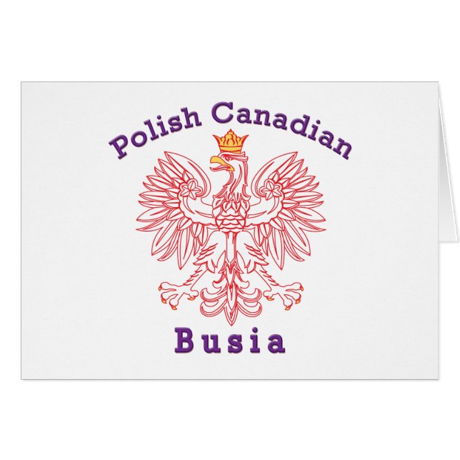 Polska kanadensiska Eagle Busia Hälsningskort (Framsidan Horizontal)