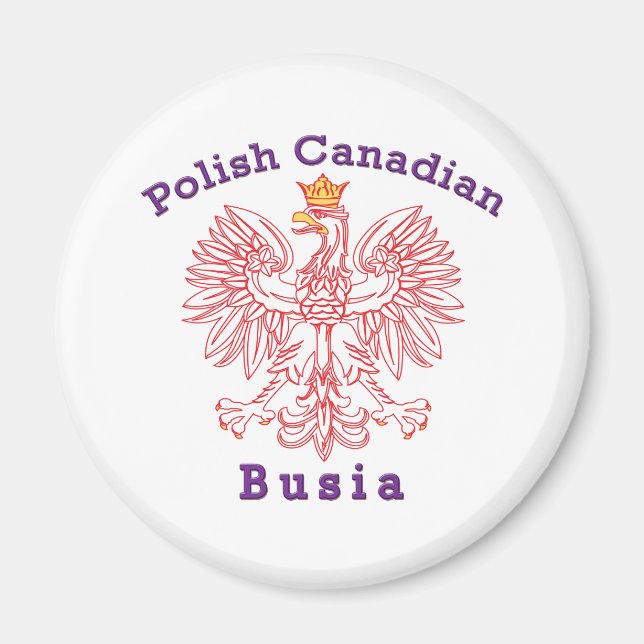 Polska kanadensiska Eagle Busia Magnet (Framsidan)