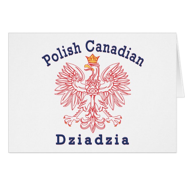 Polska kanadensiska Eagle Dziadzia Hälsningskort (Framsidan Horizontal)