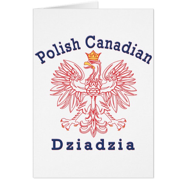 Polska kanadensiska Eagle Dziadzia Hälsningskort (Framsidan)