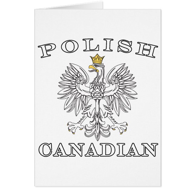 Polska kanadensiska Eagle Hälsningskort (Framsidan)