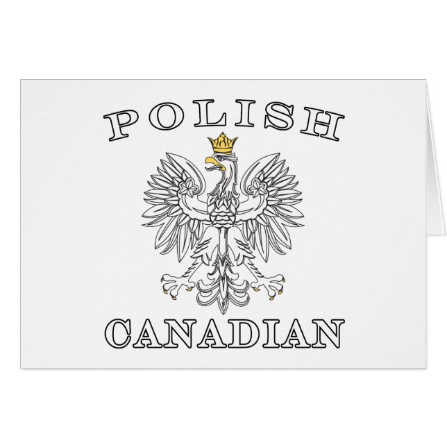 Polska kanadensiska Eagle Hälsningskort (Framsidan Horizontal)