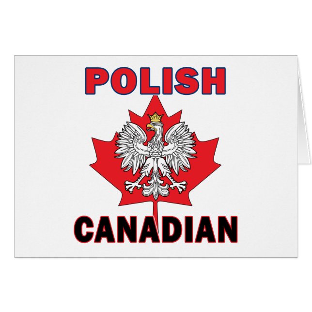 Polska kanadensiska Eagle Löv Hälsningskort (Framsidan Horizontal)