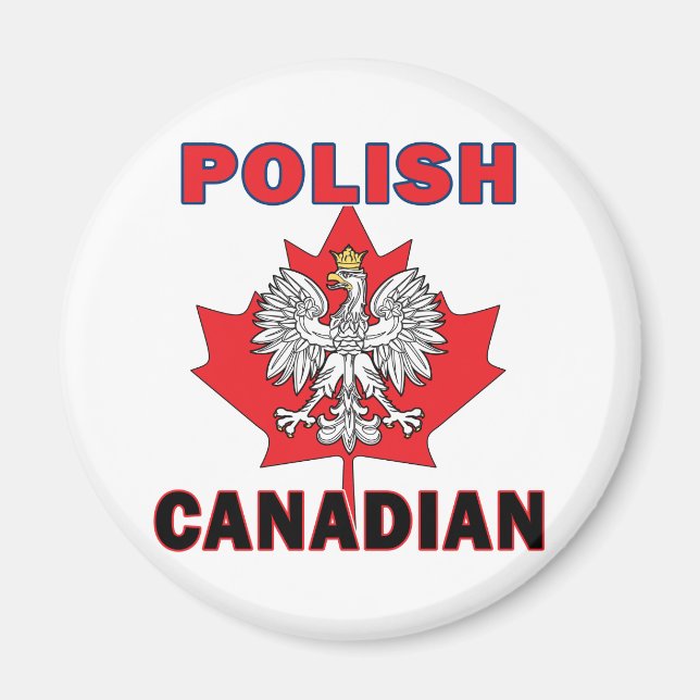 Polska kanadensiska Eagle Löv Magnet (Framsidan)