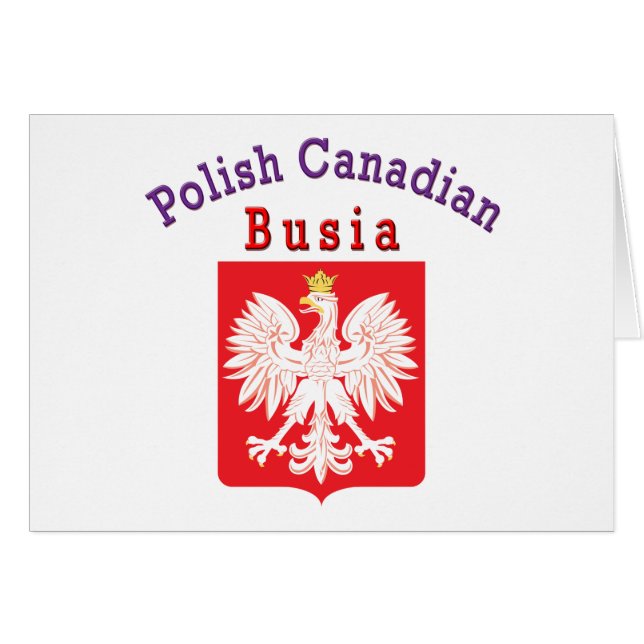 Polska kanadensiska Eagle Shield Busia Hälsningskort (Framsidan Horizontal)