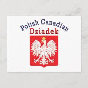 Polska kanadensiska Eagle Shield Dziadek Vykort