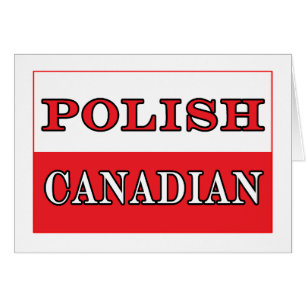 Polska kanadensiska Flagga Hälsningskort