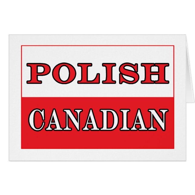 Polska kanadensiska Flagga Hälsningskort (Framsidan Horizontal)