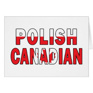 Polska kanadensiska Flagga Hälsningskort