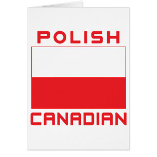 Polska kanadensiska Flagga Hälsningskort
