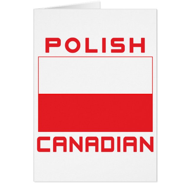 Polska kanadensiska Flagga Hälsningskort (Framsidan)