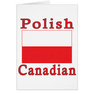 Polska kanadensiska Flagga Hälsningskort