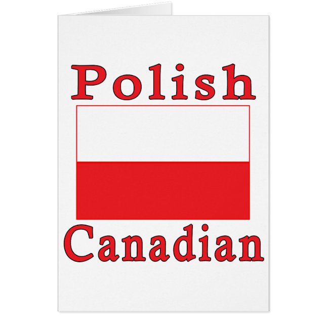 Polska kanadensiska Flagga Hälsningskort (Framsidan)