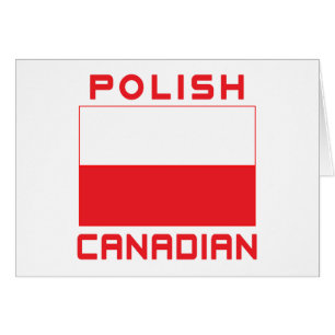 Polska kanadensiska Flagga Hälsningskort