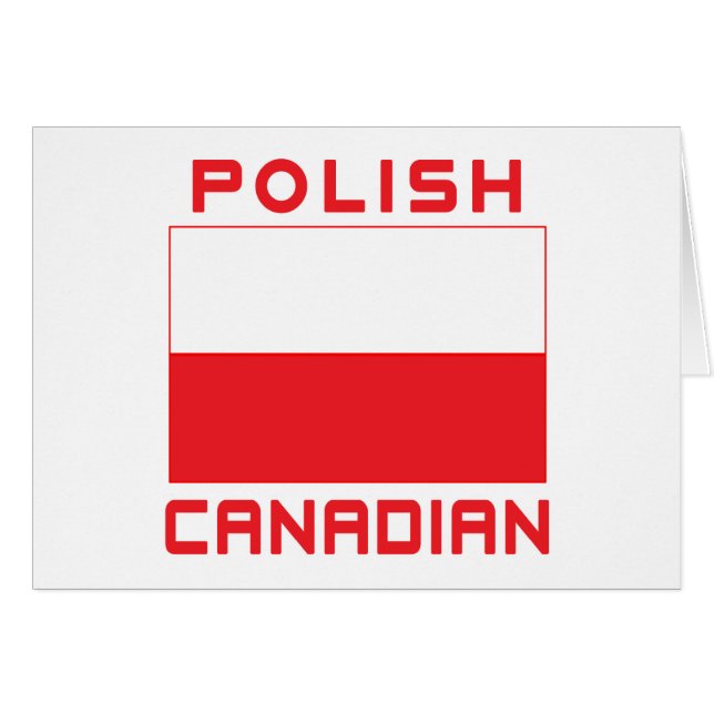 Polska kanadensiska Flagga Hälsningskort (Framsidan Horizontal)