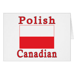 Polska kanadensiska Flagga Hälsningskort