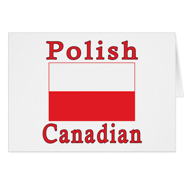 Polska kanadensiska Flagga Hälsningskort (Framsidan Horizontal)