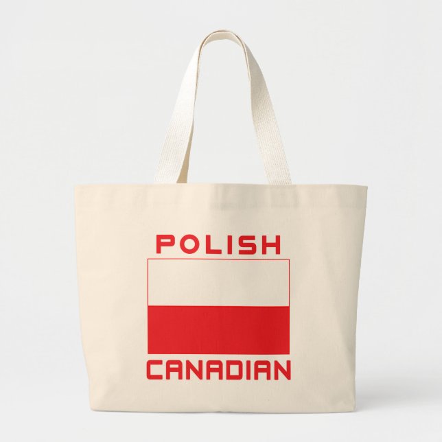 Polska kanadensiska Flagga Jumbo Tygkasse (Framsidan)