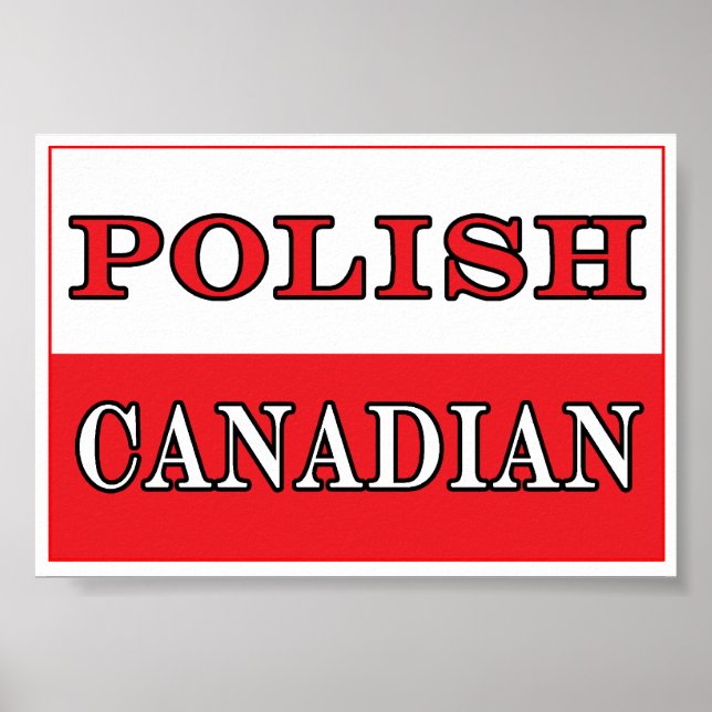 Polska kanadensiska Flagga Poster (Framsidan)