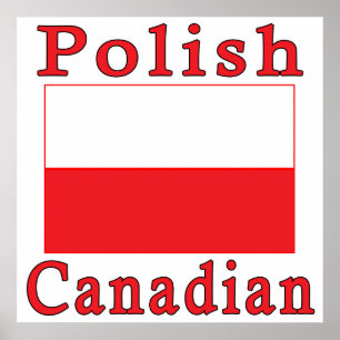 Polska kanadensiska Flagga Poster