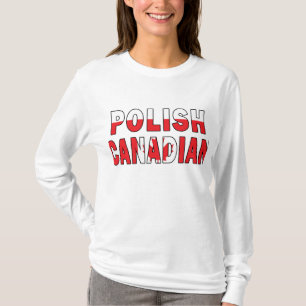 Polska kanadensiska Flagga T Shirt