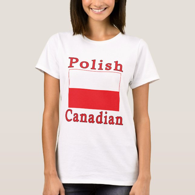 Polska kanadensiska Flagga Tee (Framsida)