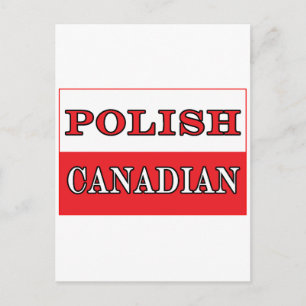 Polska kanadensiska Flagga Vykort