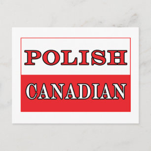Polska kanadensiska Flagga Vykort